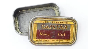 Capstan Navy Cut Tobacco Tin Wills Bristol London Full Strength 2oz - Picture 1 of 7