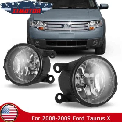 Par de luces antiniebla de repuesto de lentes de vidrio transparente con bombillas para Ford Taurus X 2008-2009 Foto 1 de 4