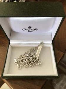 CHRISTOFLE CHAINE COLLIER modèle gourmette argent 925 sterling BIJOU JEWEL - Bild 1 von 10