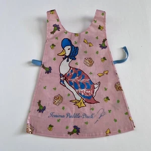 Vintage Mädchen Peter Rabbit Jemima Pfütze Ente Schürze Hergestellt in UK Baumwolle mit PVC Handwerk - Bild 1 von 11