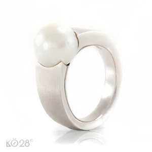 Ring Perle in 750/- Weißgold mit 1 Südseeperle - Gr. 52 by Menze (20240) - Bild 1 von 7