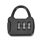 Zinc 3 Digit Code Combination Password Lock Mini Carrying Case Lock (Black)