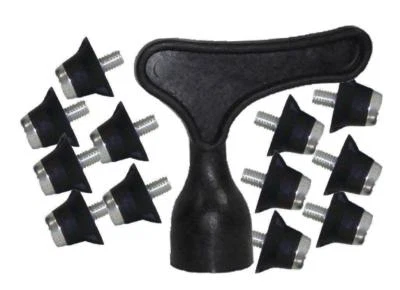 Champ Penguin Replacement Soccer Cleats 12 Black Aluminum Tip PSBKA FAST! A80