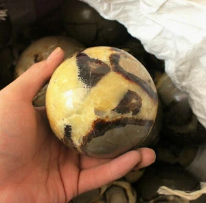  Bola de cristal de cuarzo esfera septaria dragón natural curación 300-400 g 1 pieza - Imagen 1 de 11