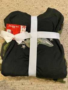 Target Boy's 2-Piece Fleece Pants Long Sleeve T-Shirt Jet Airplane Pajamas Large - Picture 1 of 4