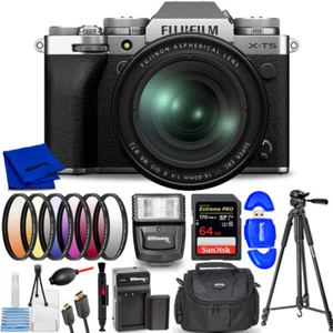 FUJIFILM X-T5 Mirrorless Camera with 16-80mm Lens Silver - 14PC Accessory Bundle - Picture 1 of 7