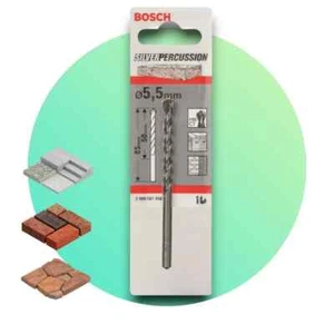 Bosch 5.5mm 50 x 85mm Concrete Masonry Silver Percussion Drill Bit - 2608597659 - Picture 1 of 5