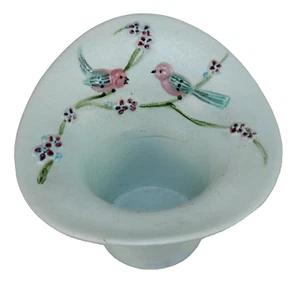 Vintage Hull Hat Vase Planter S4 Serenade Powder Blue Birds C 1957 MCM 1950s - Picture 1 of 8
