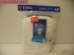 NWT - Hanes Boys White 3 Pack Undershirt T-Shirts, Size S 6/8 075338041391 - Picture 1 of 9