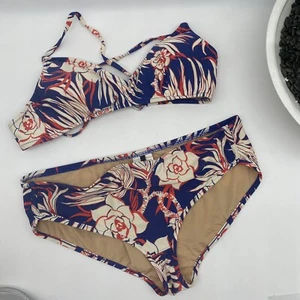 J.CREW women’s two pieces bikini in Hawaiian print size S Made In USA - Picture 1 of 7