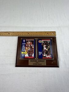 Michael Jordan Dual Card Plaque 1991 Fleer All Star Team Basketball Chicago