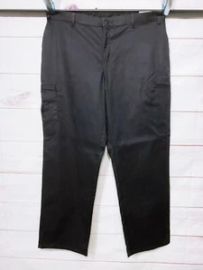 Dickies Womens Cargo Pants Size 20R Black Flat Front Pockets - Picture 1 of 9