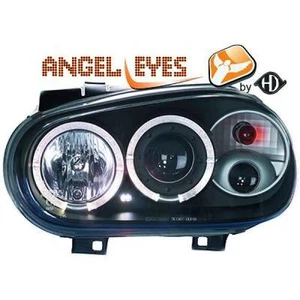 Coppia fari fanali anteriori TUNING GOLF IV 1997->2003 neri anelli ANGEL EYES - Imagen 1 de 1