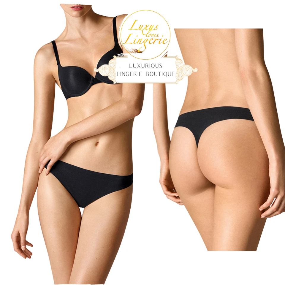 Wolford Cotton Contour String • S • black ... ästhetisch und sehr angenehm