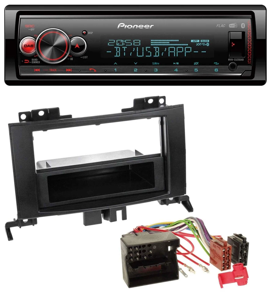 Pioneer Bluetooth USB MP3 DAB Autoradio für Mercedes Sprinter ab 06 Rubbertouch - Bild 1 von 4