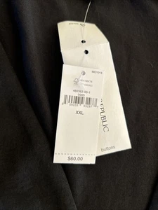 BANANA REPUBLIC schwarz Satin V-Ausschnitt Gr. XXL - Damen Pullover Bluse Nacht - Bild 1 von 8