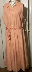 Liz & Co Plaid Collard Sleeveless lined Dress Place in the Sun Size 14 NWT - Picture 1 of 8
