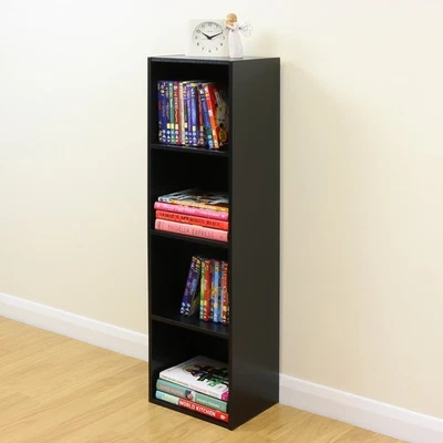 4 Tier Wooden Black Cube Bookcase Storage Display Modular Shelving Shelf #295 - Image 1 of 3