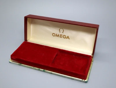 Omega Vintage Red Watch Box Genuine Case Only 2 From JAPAN - Image 1 of 4