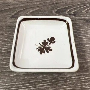 Tea Leaf Copper Butter Pat Square Royal Ironstone Alfred Meakin England - Picture 1 of 3