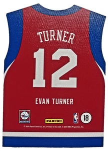 2010-11 Panini Threads Rookie Team Threads Away Evan Turner #18 RC Sixers - Picture 1 of 2