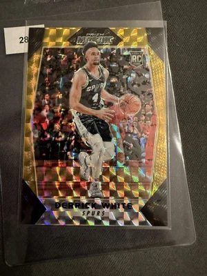 Derrick White Rookie #55 2017-18 Panini Mosaic Prizm Gold 2/10 Spurs RC Ssp Rare - Image 1 of 4