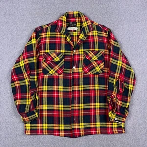 VTG Shirt Mens Medium Buchanan Tartan Wool Loop Collar Woven in England - Picture 1 of 14
