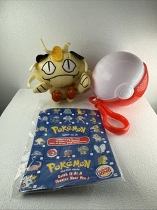 Vintage 1999 Pokemon Burger King Meowth kleines Sammlerstück Sitzsack Plüschtier - Bild 1 von 10