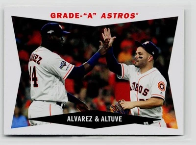 Yordan Alvarez / Jose Altuve 2020 Topps Archives 60CC-AA 1960 Combo Astros - Image 1 of 2