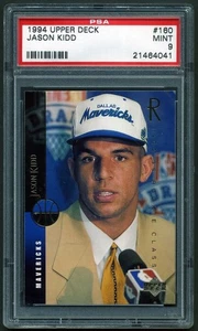 1994 Upper Deck #160 Jason Kidd Rookie Card RC PSA 9 Mint Dallas Mavericks HOF - Bild 1 von 2