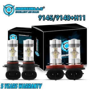 Combo 9145/9140+H11 100W 10000LM 6000K LED Projector Fog Driving Light Bulb HID - Picture 1 of 12