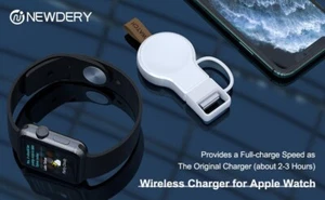 NEWDERY Chargeur pour Apple Watch Portable iWatch USB Chargeur Sans Fil,Cordon de Voyage - Photo 1 sur 5