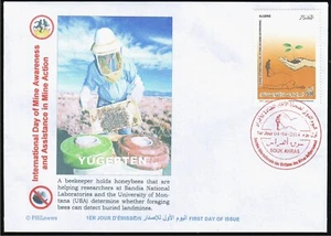 ALGERIA 2014 - FDC - Bee - Bees - Mines anti personnel - Landmines - Abeilles - Picture 1 of 1
