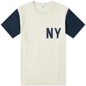 NUEVO Velva Sheen Adult NY Manga Corta Dos Tonos Tee Sz Small - Imagen 1 de 4
