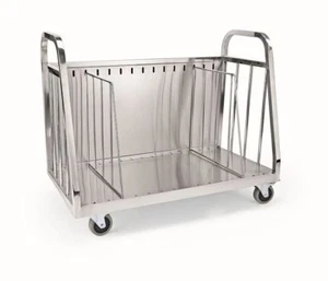 Stainless Steel Dishwasher Trolley with 2 Adjustable Separators - Picture 1 of 1