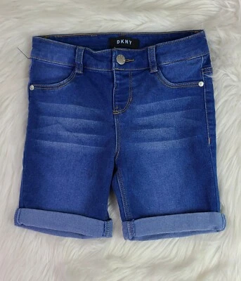 DKNY AZUL DENIM SHORTS ENROLLABLES TALLA 8 Juvenil  Foto 1 de 4