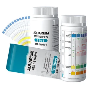 100Pcs Aquarium Test Strips Water Quality Test Strip Fish Tank Test Kit PH Test - Picture 1 of 11