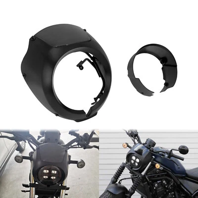 Smoke Headlight Fairing Windshield Windscreen Fit For Honda Rebel CMX300 CMX500 - Image 1 of 4