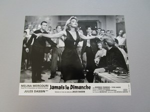 JULES DASSIN MELINA MERCOURI ""NEVER ON SUNDAY"" LOBBY CARD LB3