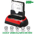 2.5"3.5" Dual Slot USB SATA HDD Docking Station Hard Disk Card Drive Reader J0S4