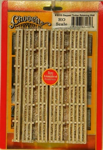NEW HO Chooch Enterprises #8316 Stepped Timber Retaining Wall - Picture 1 of 2