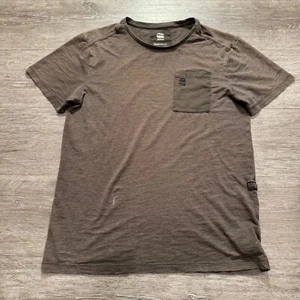 G Star Raw Shirt Mens Small Beige Logo Tee Casual Streetwear Urban Fashion - Picture 1 of 10