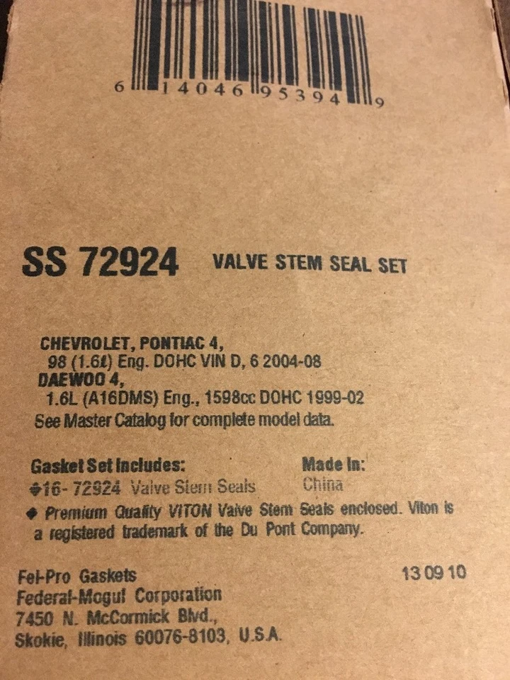 Комплект уплотнений штока клапана двигателя подходит для Pontiac Wave FELPRO 2005-2008 годов выпуска - Изображение 1 из 3