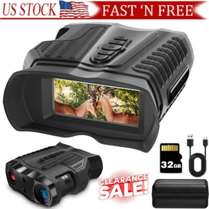 CLEARANCE Night Vision Goggles IR 10X Optic Zoom Infrared Binoculars Rechargable - Picture 1 of 12