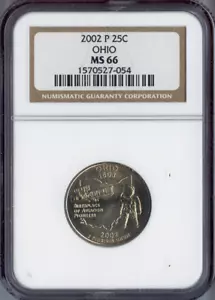2002-P Ohio State Quarter NGC MS66 Business - Picture 1 of 2