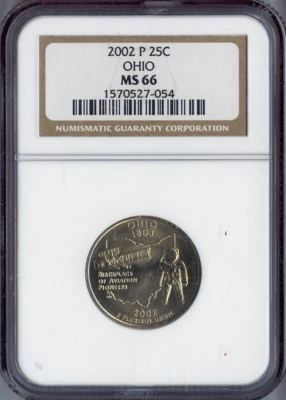 2002-P Ohio State Quarter NGC MS66 Business - Image 1 of 2