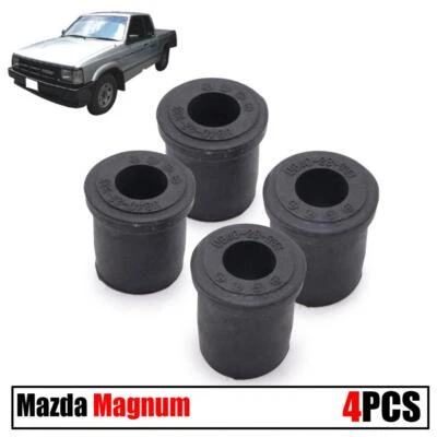 Buje de grillete de resorte de hoja trasera de goma corto 4 piezas para Mazda B2200 1985-1998 Foto 1 de 4