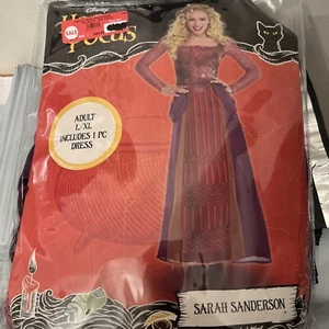 Disney Hocus Pocus Sarah Sanderson Adult L/XL Dress Costume (Up To Size 16) NEW! - Picture 1 of 8