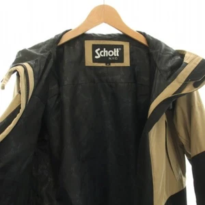 Schott 2TONE FIELD PARKA Mountain Parka Hood Beige Black 3182013 Size S - Picture 1 of 9