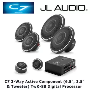 Juego de altavoces de componentes activos de 3 vías JL Audio C7 y paquete de proceso digital TwK-88 - Imagen 1 de 4